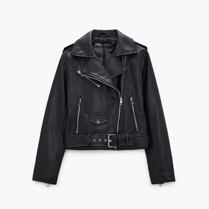 BNWT Zara Faux Leather Moto Jacket